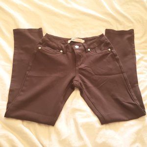 Brown skinny leggings style pants